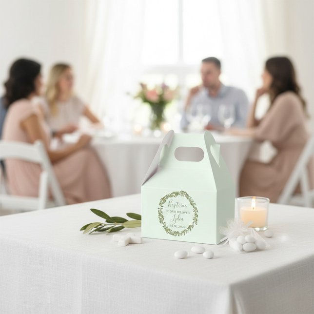 Caixa de Favor Personalizada de Batismo com Coroa  (Criador carregado)