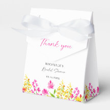 Caixa de Favor Personalizada de Floral para Chá de