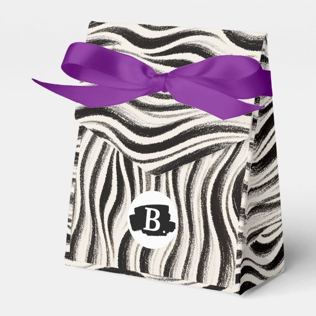 Caixa de Favor Personalizada de Zebra com Fita – P (Frente)