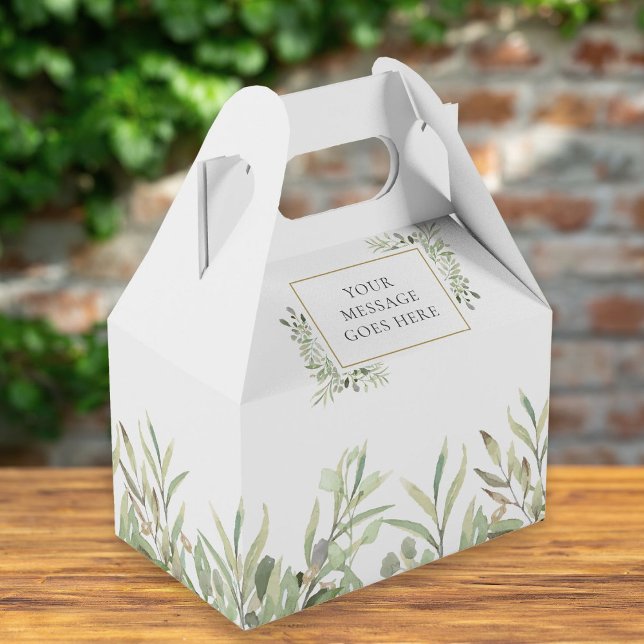 Caixa de Favor Personalizada Elegante Folhagem Dou (Criador carregado)