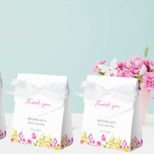 Caixa de Favor Personalizada Floral de Chá de fral