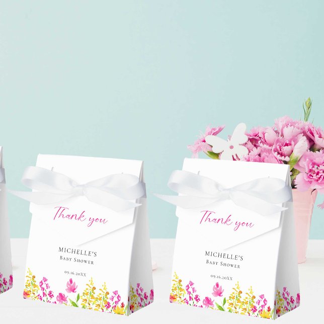 Caixa de Favor Personalizada Floral de Chá de fral (Criador carregado)