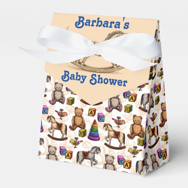 Caixa de Favor Personalizada para Chá de Bebê com  (Frente)