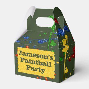 Caixa de Favor Personalizada para Festa de Paintba