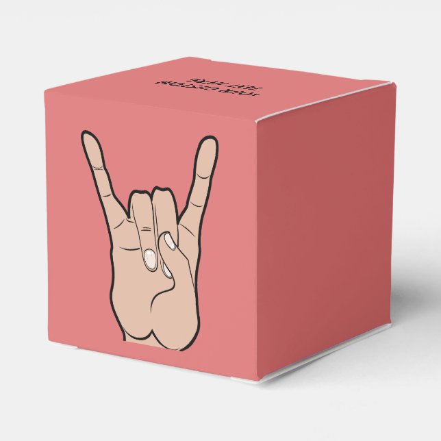 Caixa de favor personalizada ROCK ON (Verso)