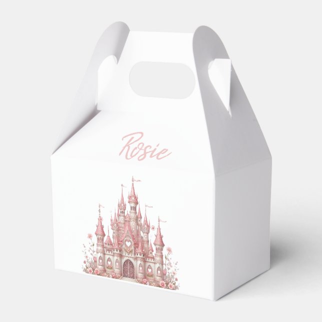 Caixa de Favor Personalizada Rosa-Rosa do Castelo 