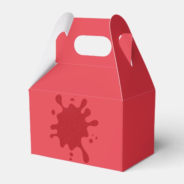Caixa de Favor Personalizada Tomate Vermelho Splat (Frente)