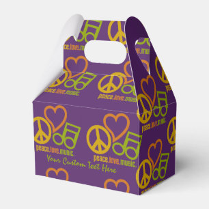 Caixa de favor personalizado da Música Peace Love
