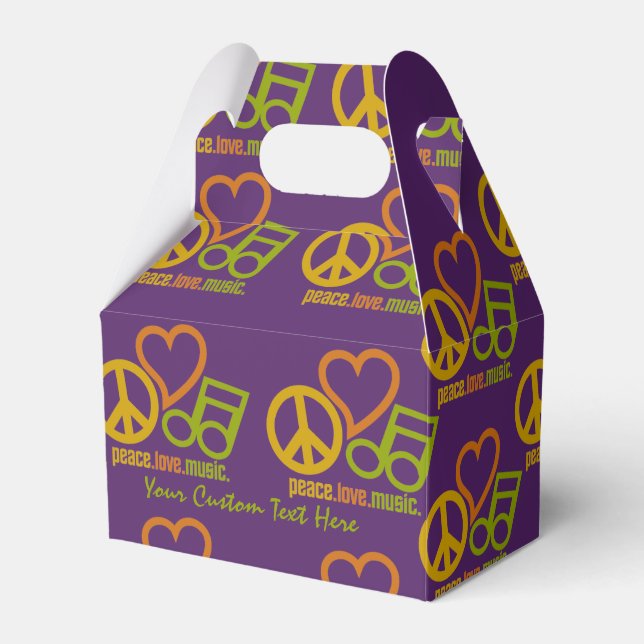 Caixa de favor personalizado da Música Peace Love (Frente)