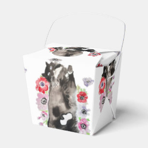 Caixa de Favor Tuxedo Cat Preto e Branco Gatos