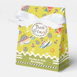 Caixa de Favor Verde de Barcos Divertidos