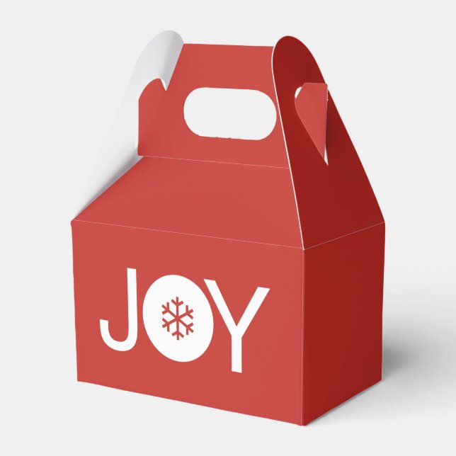 Caixa de Favor Vermelho de Natal de Joy Bonito (Frente)