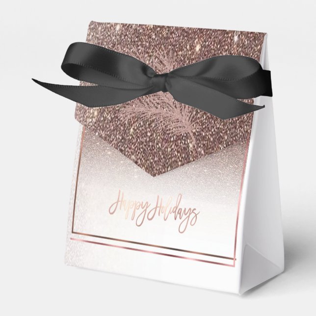 Caixa de favorecimento de feriados felizes do rosa (Frente)