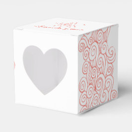 Caixa de favorecimento do casamento branco de cora