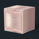 Caixa de Favorecimento do Nome de Texto Personaliz<br><div class="desc">Caixas de Favoritos Personalizadas com Unidades de Miniatura Brilhante de Lente Dourada Rosa - Moderno de Texto Rosa Personalizado - Adicione Seu Texto Único ou Remova Texto - Torne Sua Caixa de Cartão Especial / Caixas de Presente - Redimensione e mova ou remova e adicione texto / elementos com a...</div>