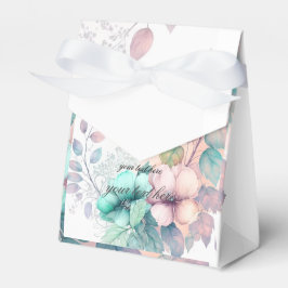 caixa de favores floral romântica