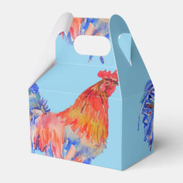 Caixa de Favorito Bolo de Casamento Galo Vermelho