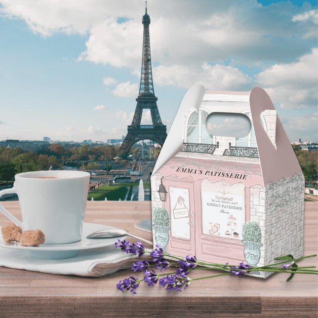 Caixa de Favorito de Padaria de Café Francês Rosa (Criador carregado)
