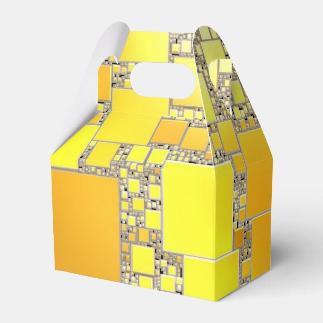 Caixa de Favoritos Amarelo e Laranja Esquadrado (Frente)