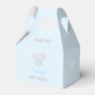 Caixa de Favoritos Azul do Chá de fraldas Elefante