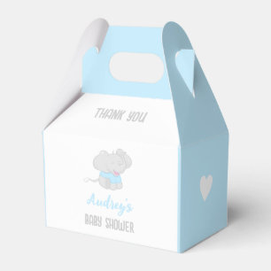 Caixa de Favoritos Azul do Chá de fraldas Elefante