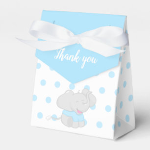 Caixa de Favoritos Azul Doce com Elefante