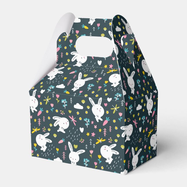 Caixa de Favoritos Coelhos Florais de Primavera (Frente)