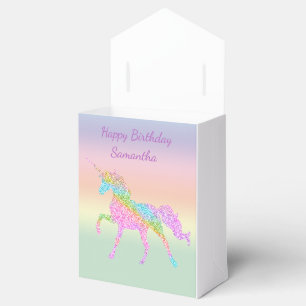 Caixa de Favoritos Coloridos do Rainbow Unicorn Pa