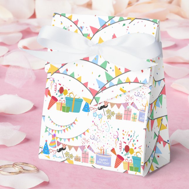 Caixa de Favoritos Coloridos para Festa de Anivers (Casamento)