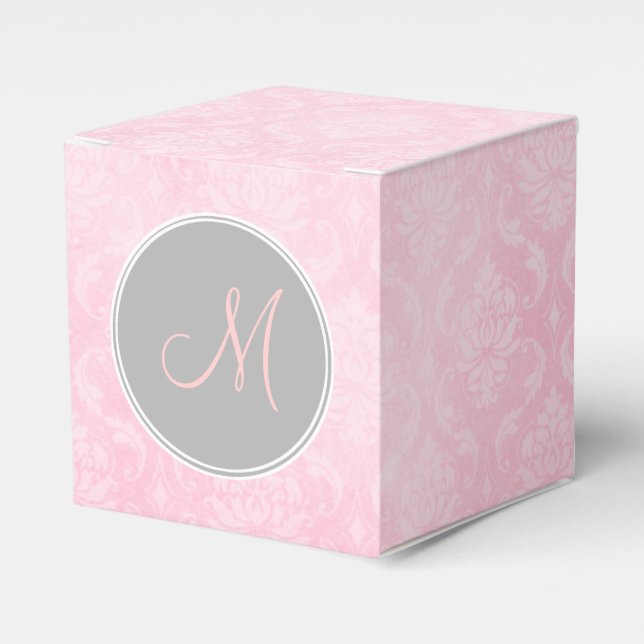 Caixa de Favoritos da Cinza Damask Rosa (Frente)