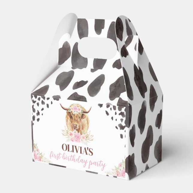 Caixa de Favoritos da Festa de aniversário de Vaca (Frente)