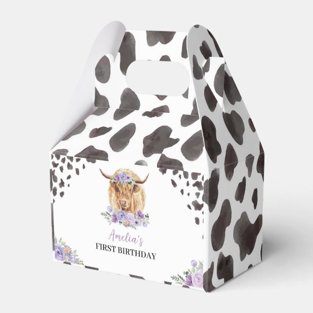 Caixa de Favoritos da Festa de aniversário de Vaca (Frente)