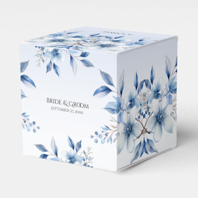 Caixa de Favoritos das Flores de Azul Botânico (Frente)