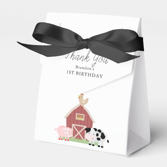 Caixa de Favoritos de Aniversário Branco do Barnya (Frente)