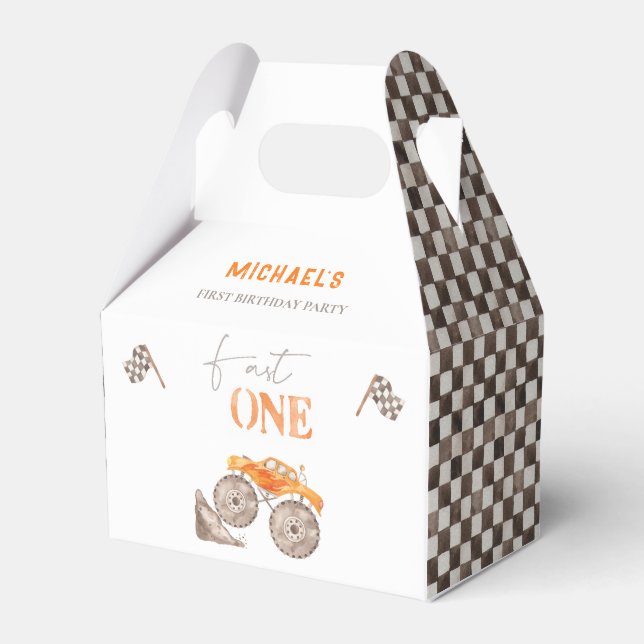 Caixa de Favoritos de Aniversário de Caminhão Rápi (Frente)