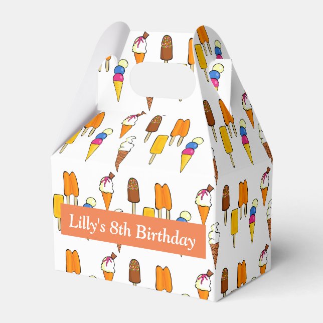 Caixa de Favoritos de Aniversário para Sorvetes Ap (Frente)