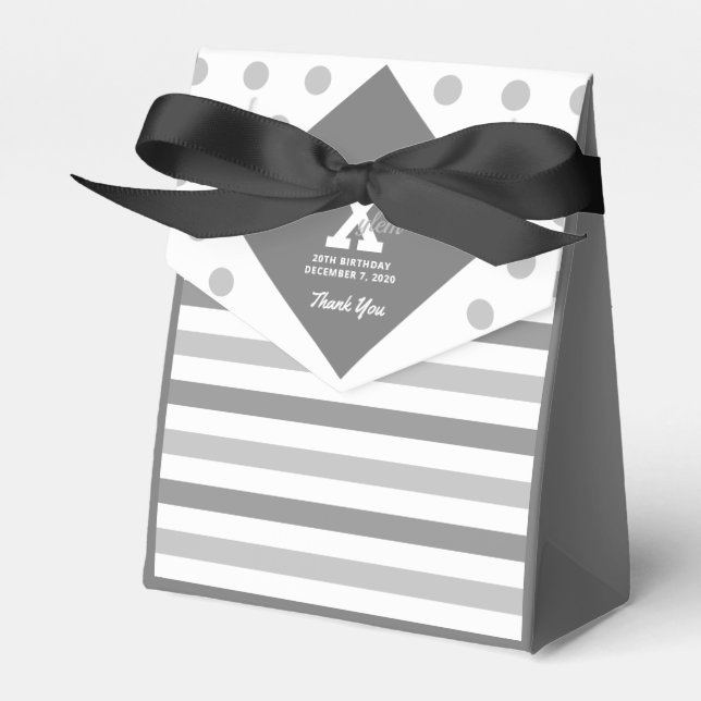 Caixa de Favoritos de Bolinhas de Cinzas Elegantes (Frente)