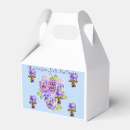 Caixa de Favoritos de Bolo de Noiva Floral com Pon