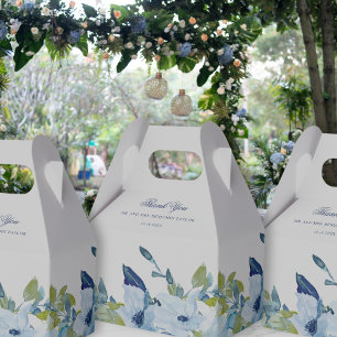 Caixa de Favoritos de Casamento Azul de Juliette D