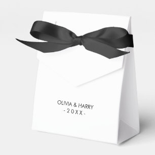 Caixa de Favoritos de Casamento Branco Personaliza