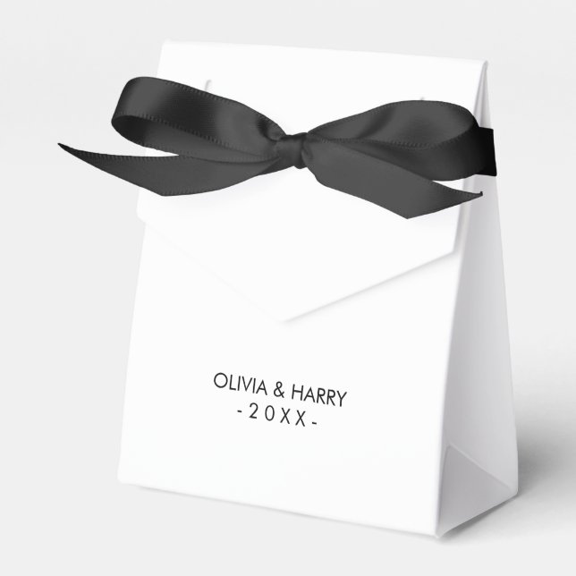 Caixa de Favoritos de Casamento Branco Personaliza (Frente)