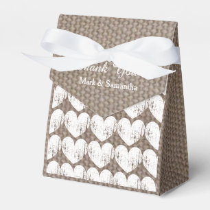 Caixa de favoritos de casamento chic do país de b