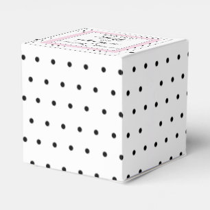 Caixa de Favoritos de Casamento de Bolinhas Negra