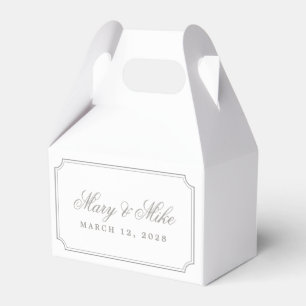 Caixa de Favoritos de Casamento de Cinzas de Prata