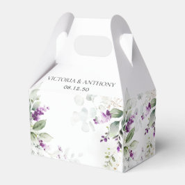 Caixa de Favoritos de Casamento de Lavanda Verde R