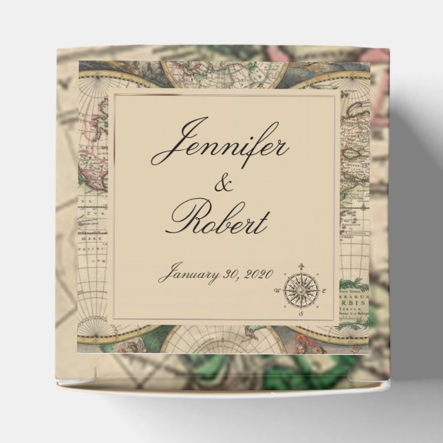 Caixa de Favoritos de Casamento de Mapa do Velho M (Topo)