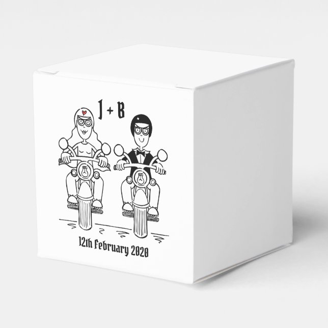 Caixa de Favoritos de Casamento de Motocicleta Per (Frente)