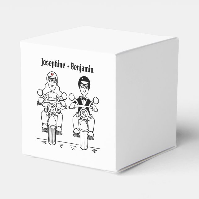 Caixa de Favoritos de Casamento de Motocicleta Per (Verso)