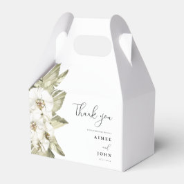 Caixa de Favoritos de Casamento de Orquídea Branca