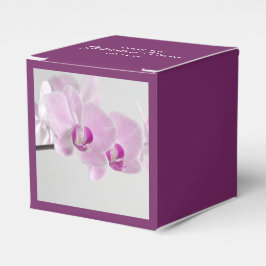 Caixa de Favoritos de Casamento de Orquídea Rosa